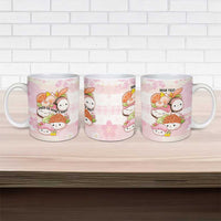 Personalized Japanese Kawaii Sushi Ceramic Mug Pink Wagara Palaka This Is How I Roll