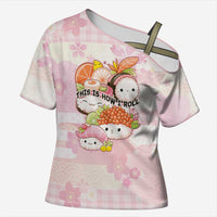 Personalized Japanese Kawaii Sushi Cross Shoulder Shirt Pink Wagara Palaka This Is How I Roll LT9 Female Pink - Polynesian Pride