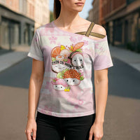 Personalized Japanese Kawaii Sushi Cross Shoulder Shirt Pink Wagara Palaka This Is How I Roll LT9 - Polynesian Pride
