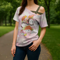 Personalized Japanese Kawaii Sushi Cross Shoulder Shirt Pink Wagara Palaka This Is How I Roll LT9 - Polynesian Pride