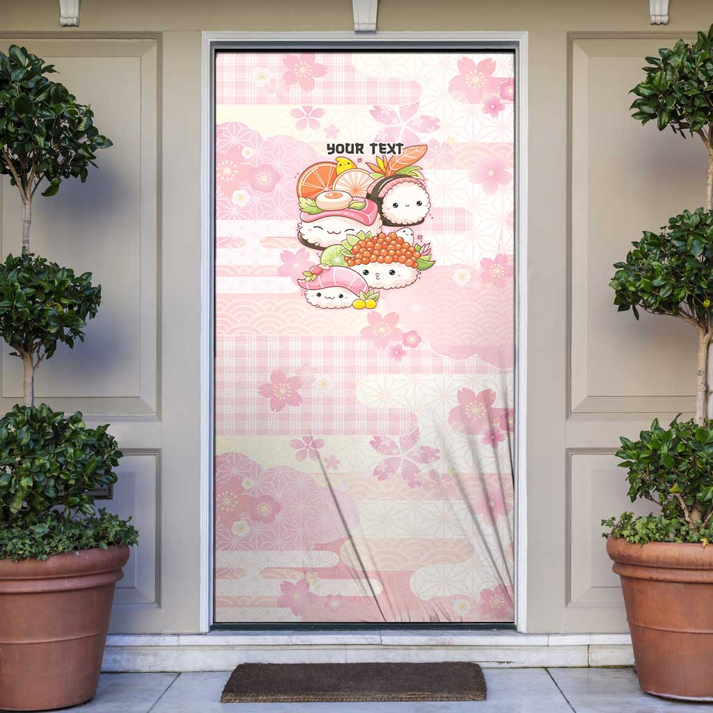 Personalized Japanese Kawaii Sushi Door Cover Pink Wagara Palaka This Is How I Roll