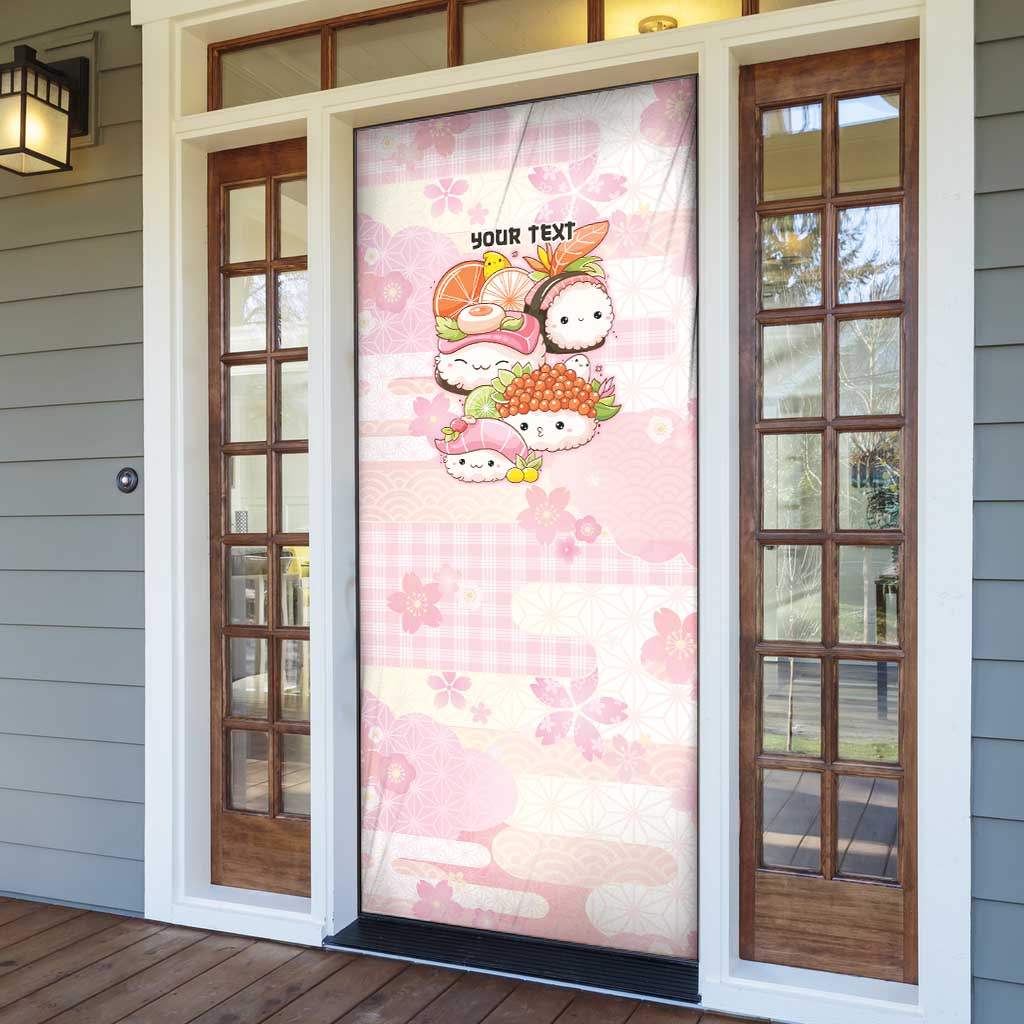 Personalized Japanese Kawaii Sushi Door Cover Pink Wagara Palaka This Is How I Roll