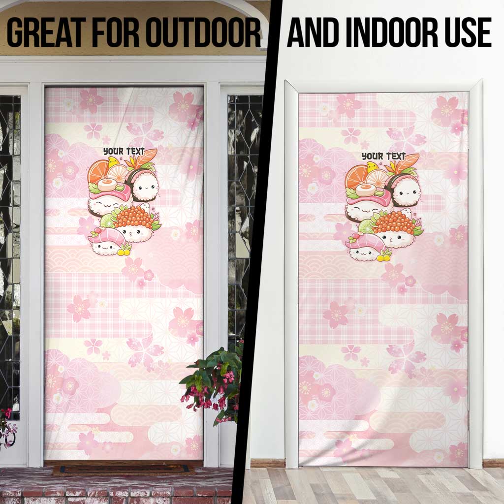 Personalized Japanese Kawaii Sushi Door Cover Pink Wagara Palaka This Is How I Roll