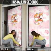 Personalized Japanese Kawaii Sushi Door Cover Pink Wagara Palaka This Is How I Roll
