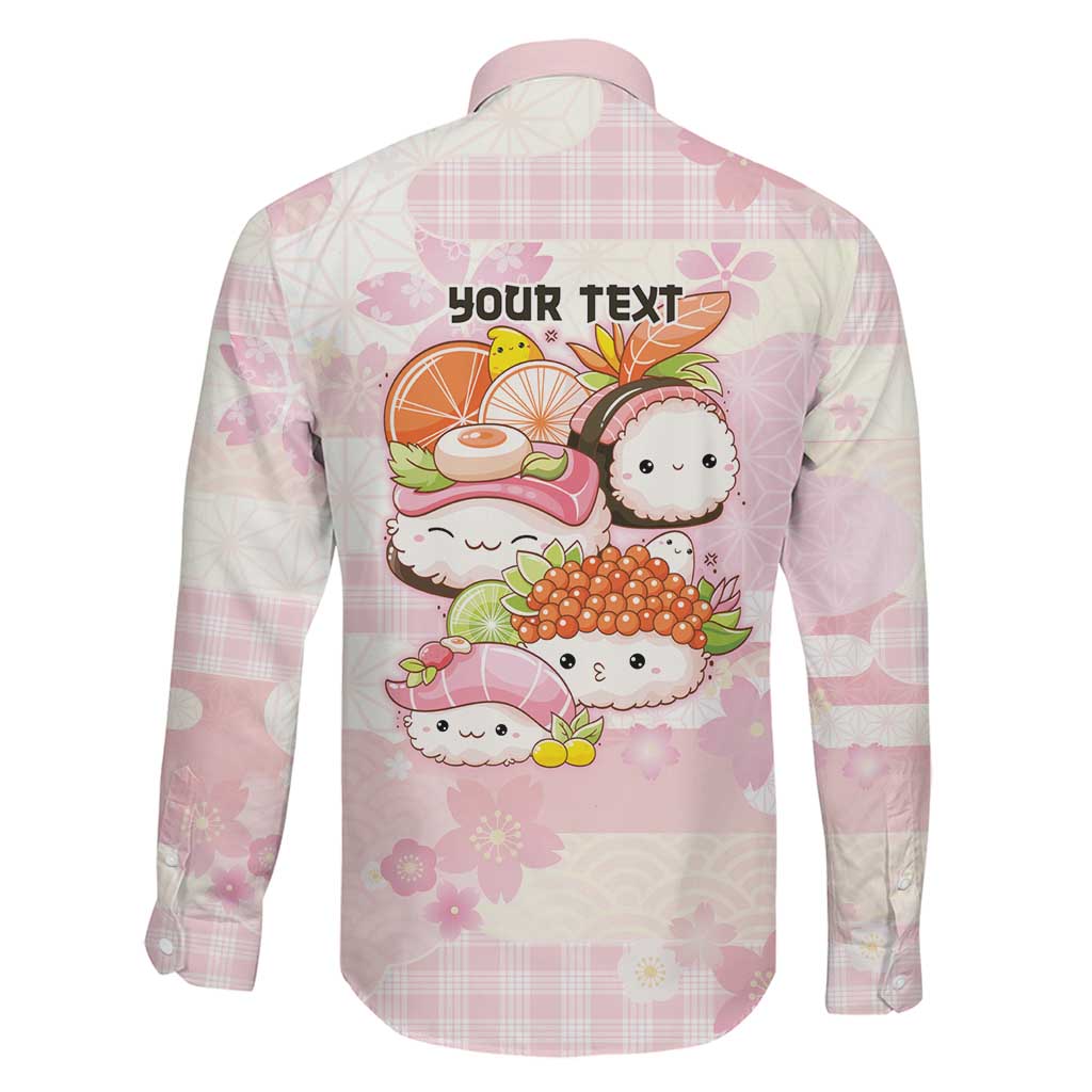 Personalized Japanese Kawaii Sushi Family Matching Off Shoulder Short Dress and Hawaiian Shirt Pink Wagara Palaka This Is How I Roll