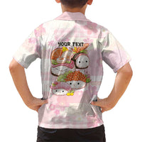 Personalized Japanese Kawaii Sushi Family Matching Summer Maxi Dress and Hawaiian Shirt Pink Wagara Palaka This Is How I Roll