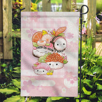 Japanese Kawaii Sushi Garden Flag Pink Wagara Palaka This Is How I Roll LT9 Garden Flag Pink - Polynesian Pride