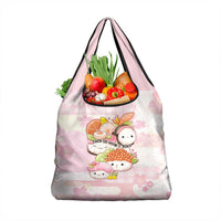 Japanese Kawaii Sushi Grocery Bag Pink Wagara Palaka This Is How I Roll LT9 1-pack One Size Pink - Polynesian Pride
