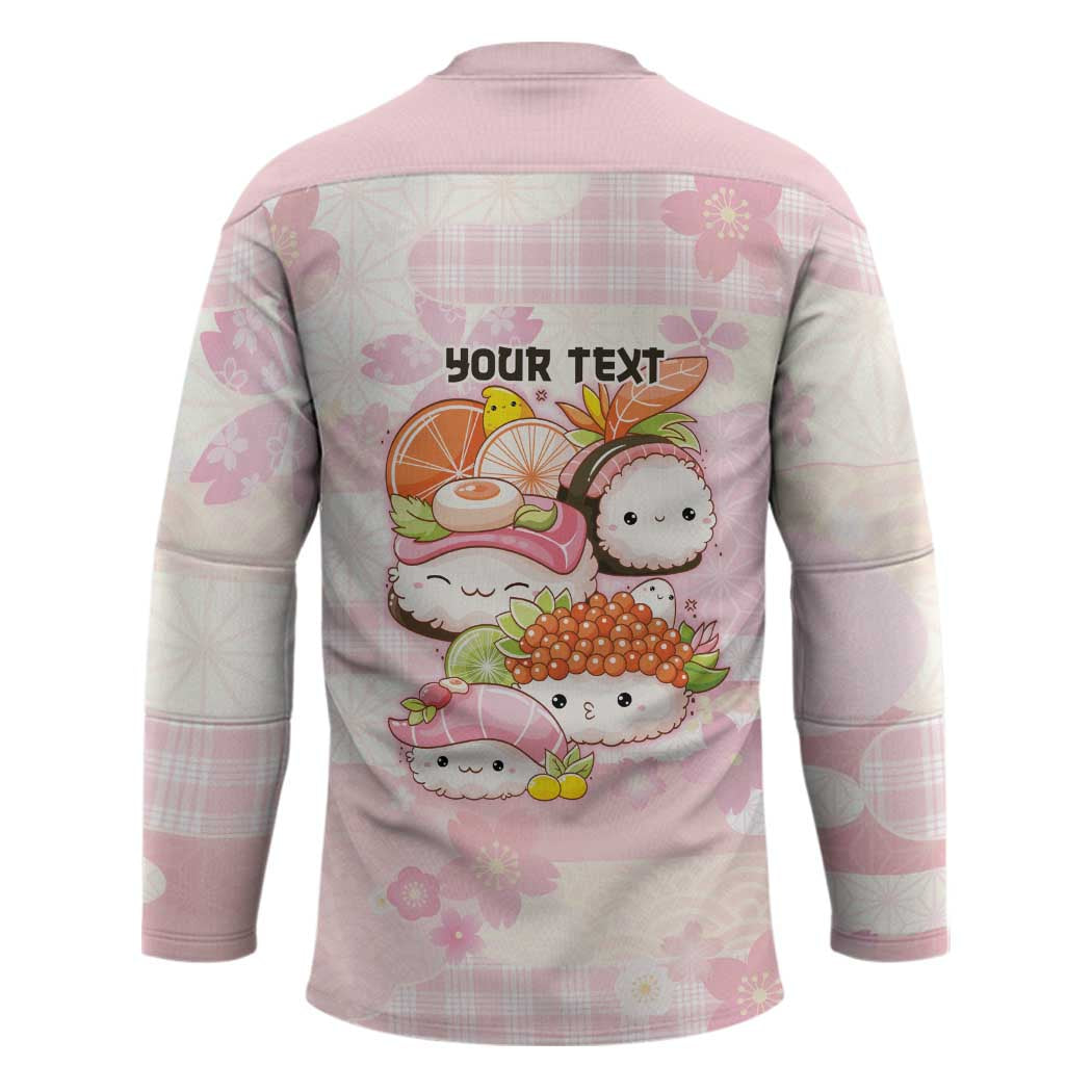 Personalized Japanese Kawaii Sushi Hockey Jersey Pink Wagara Palaka This Is How I Roll LT9 - Polynesian Pride