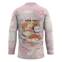 Personalized Japanese Kawaii Sushi Hockey Jersey Pink Wagara Palaka This Is How I Roll LT9 - Polynesian Pride