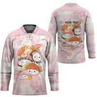 Personalized Japanese Kawaii Sushi Hockey Jersey Pink Wagara Palaka This Is How I Roll LT9 - Polynesian Pride