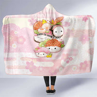 Japanese Kawaii Sushi Hooded Blanket Pink Wagara Palaka This Is How I Roll LT9 One Size Pink - Polynesian Pride