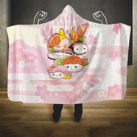 Japanese Kawaii Sushi Hooded Blanket Pink Wagara Palaka This Is How I Roll LT9 - Polynesian Pride