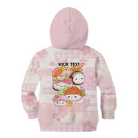 Personalized Japanese Kawaii Sushi Kid Hoodie Pink Wagara Palaka This Is How I Roll LT9 - Polynesian Pride
