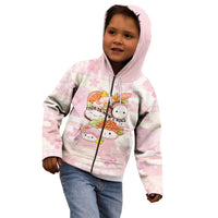Personalized Japanese Kawaii Sushi Kid Hoodie Pink Wagara Palaka This Is How I Roll LT9 - Polynesian Pride