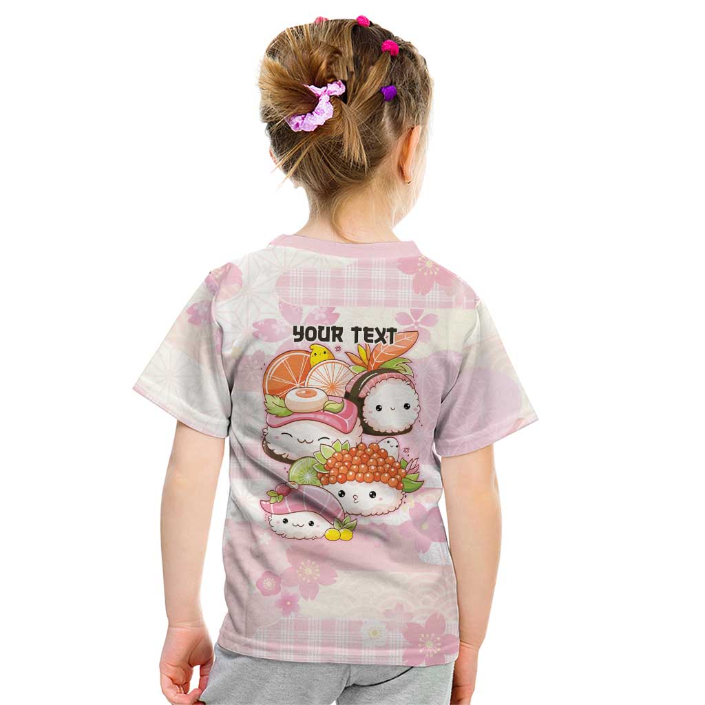 Personalized Japanese Kawaii Sushi Kid T Shirt Pink Wagara Palaka This Is How I Roll LT9 - Polynesian Pride