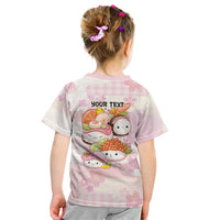 Personalized Japanese Kawaii Sushi Kid T Shirt Pink Wagara Palaka This Is How I Roll LT9 - Polynesian Pride