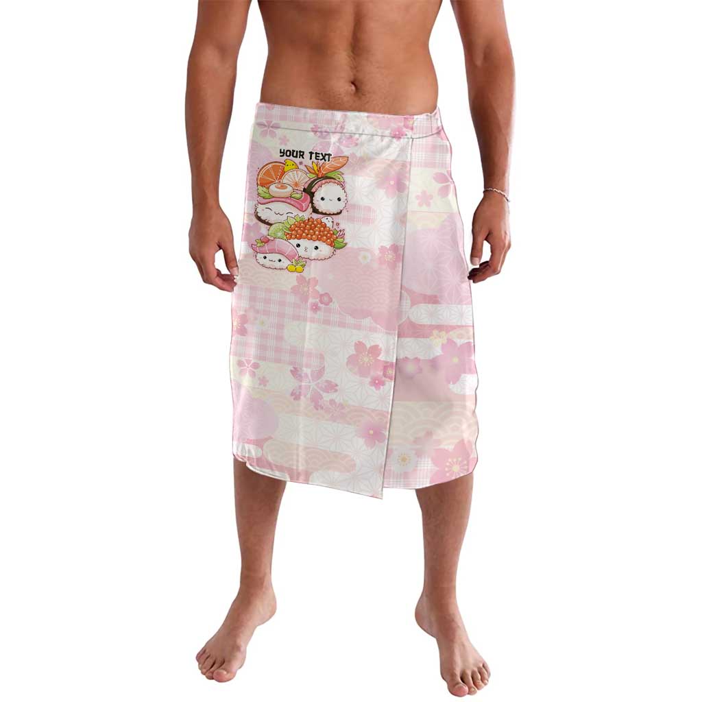 Personalized Japanese Kawaii Sushi Lavalava Pink Wagara Palaka This Is How I Roll LT9 Pink - Polynesian Pride
