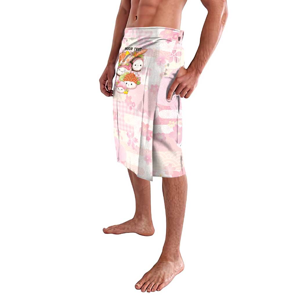 Personalized Japanese Kawaii Sushi Lavalava Pink Wagara Palaka This Is How I Roll LT9 - Polynesian Pride