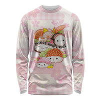 Personalized Japanese Kawaii Sushi Long Sleeve Shirt Pink Wagara Palaka This Is How I Roll LT9 Unisex Pink - Polynesian Pride