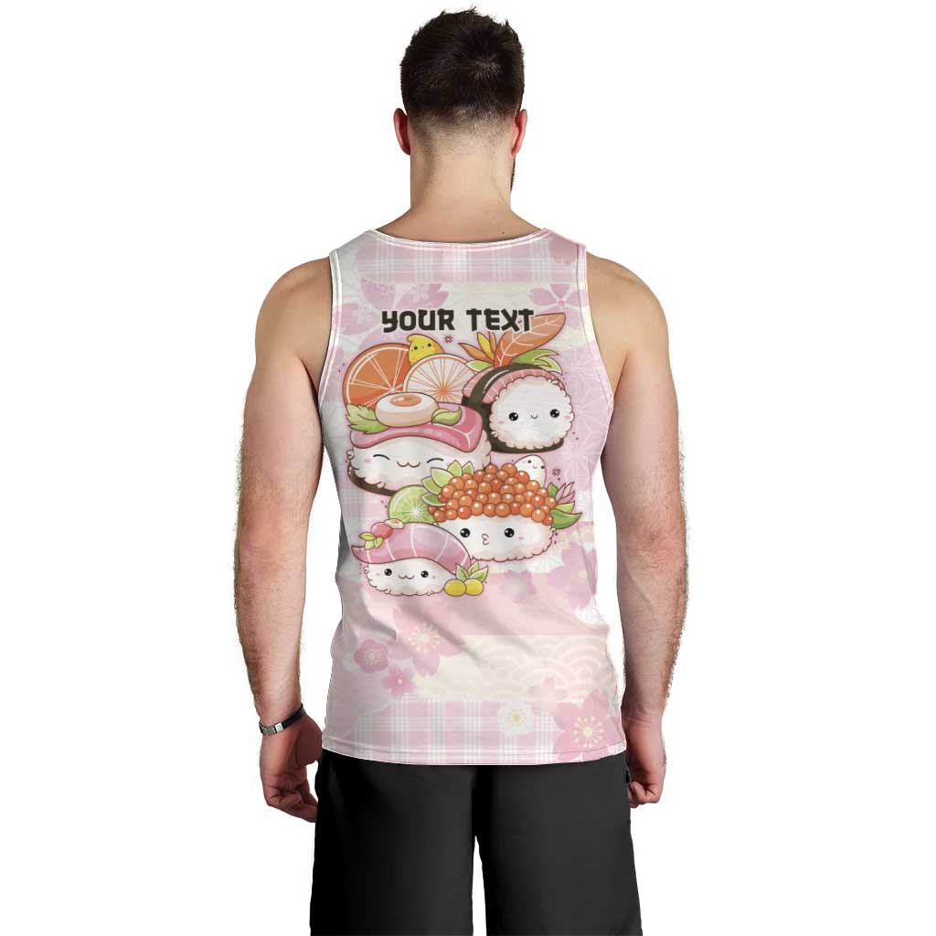 Personalized Japanese Kawaii Sushi Men Tank Top Pink Wagara Palaka This Is How I Roll LT9 - Polynesian Pride