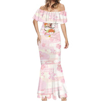 Personalized Japanese Kawaii Sushi Mermaid Dress Pink Wagara Palaka This Is How I Roll LT9 - Polynesian Pride