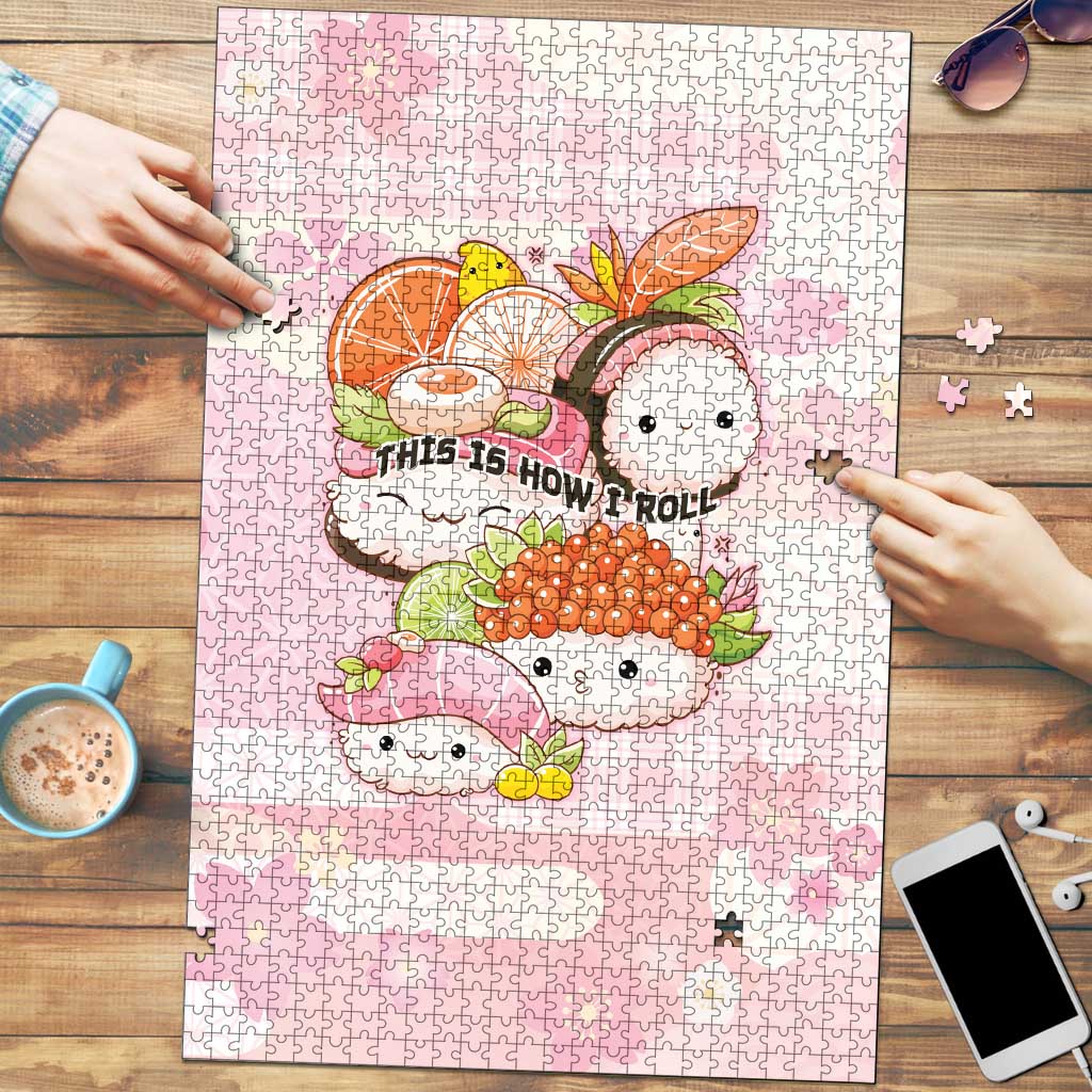 Japanese Kawaii Sushi Puzzle Pink Wagara Palaka This Is How I Roll LT9 Pink - Polynesian Pride