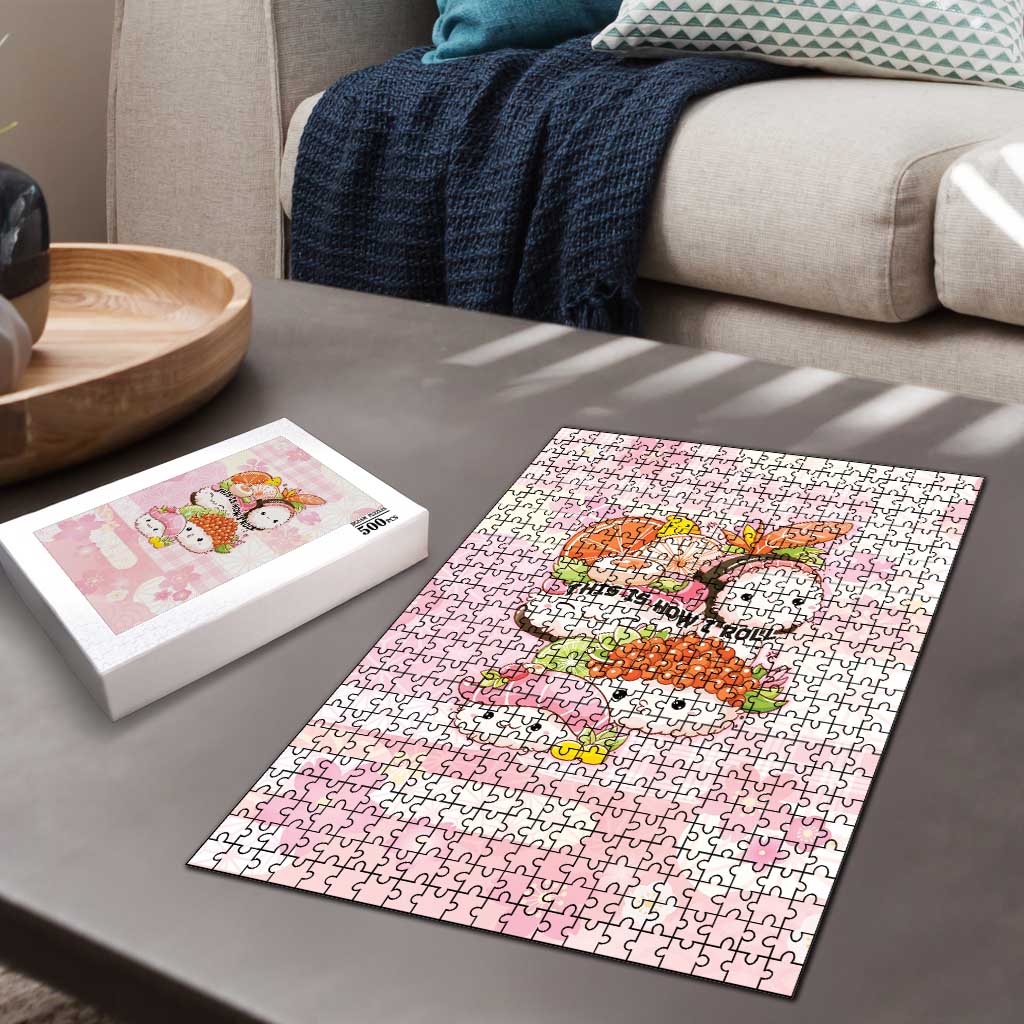 Japanese Kawaii Sushi Puzzle Pink Wagara Palaka This Is How I Roll LT9 - Polynesian Pride