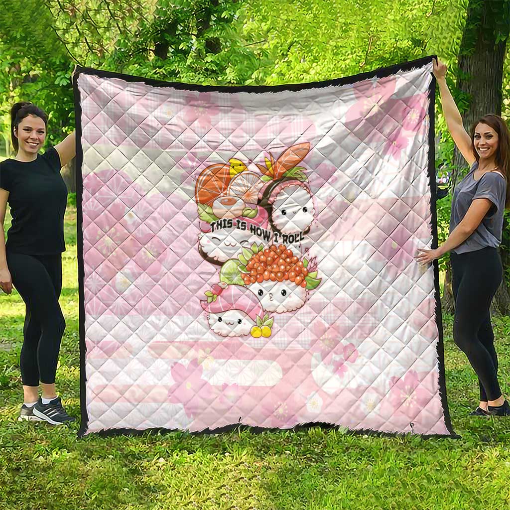 Japanese Kawaii Sushi Quilt Pink Wagara Palaka This Is How I Roll LT9 - Polynesian Pride