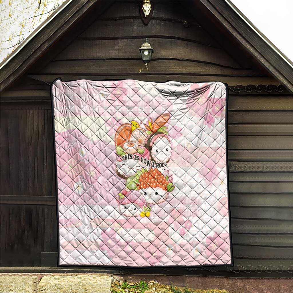 Japanese Kawaii Sushi Quilt Pink Wagara Palaka This Is How I Roll LT9 - Polynesian Pride