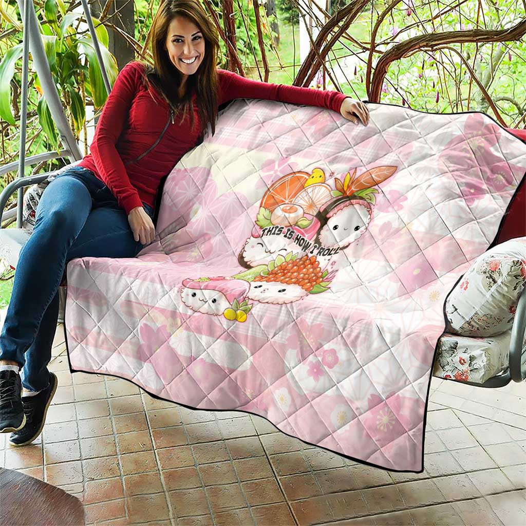 Japanese Kawaii Sushi Quilt Pink Wagara Palaka This Is How I Roll LT9 - Polynesian Pride