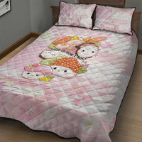 Japanese Kawaii Sushi Quilt Bed Set Pink Wagara Palaka This Is How I Roll LT9 - Polynesian Pride