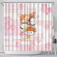 Japanese Kawaii Sushi Shower Curtain Pink Wagara Palaka This Is How I Roll LT9 - Polynesian Pride