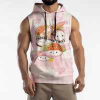 Personalized Japanese Kawaii Sushi Sleeveless Hoodie Pink Wagara Palaka This Is How I Roll LT9 - Polynesian Pride