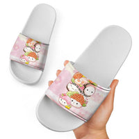 Japanese Kawaii Sushi Slide Sandals Pink Wagara Palaka This Is How I Roll LT9 - Polynesian Pride