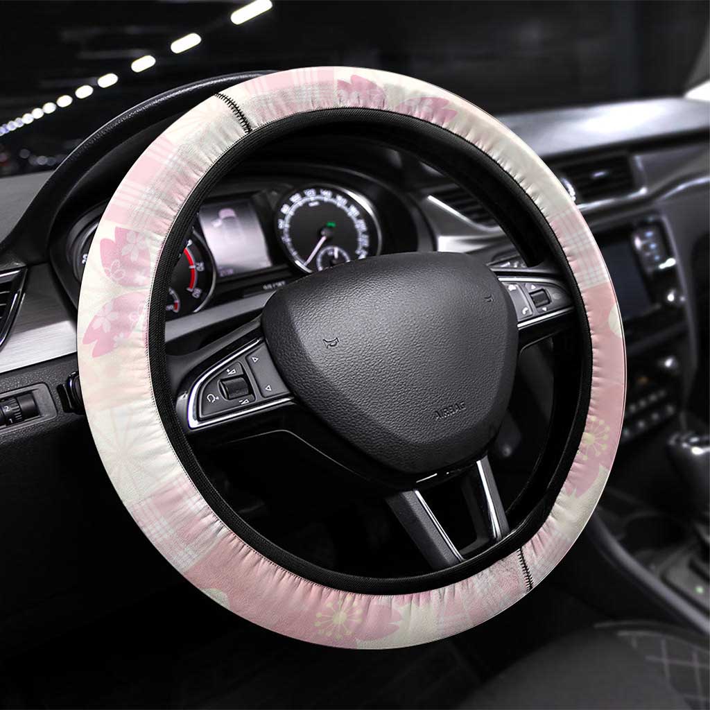 Japanese Kawaii Sushi Steering Wheel Cover Pink Wagara Palaka This Is How I Roll LT9 Universal Fit Pink - Polynesian Pride