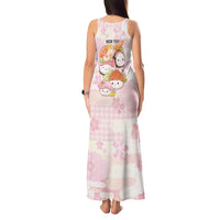 Personalized Japanese Kawaii Sushi Tank Maxi Dress Pink Wagara Palaka This Is How I Roll LT9 - Polynesian Pride