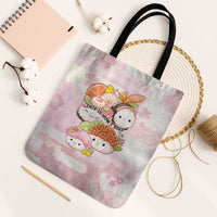 Japanese Kawaii Sushi Tote Bag Pink Wagara Palaka This Is How I Roll LT9 Black Strap One Size Pink - Polynesian Pride
