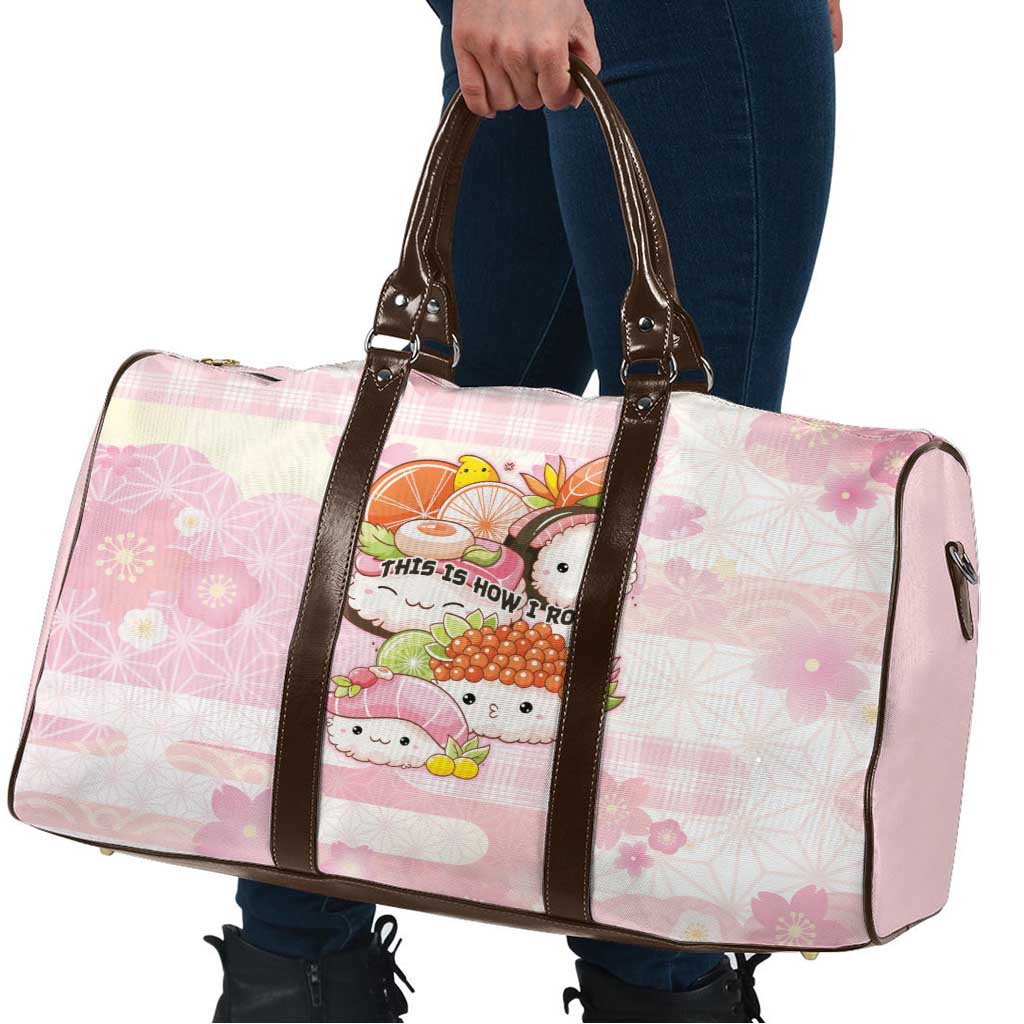 Japanese Kawaii Sushi Travel Bag Pink Wagara Palaka This Is How I Roll LT9 - Polynesian Pride