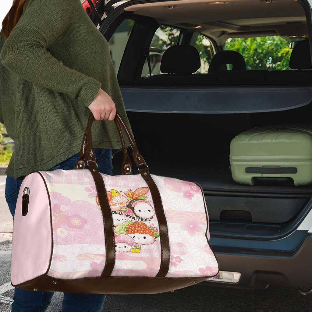 Japanese Kawaii Sushi Travel Bag Pink Wagara Palaka This Is How I Roll LT9 - Polynesian Pride