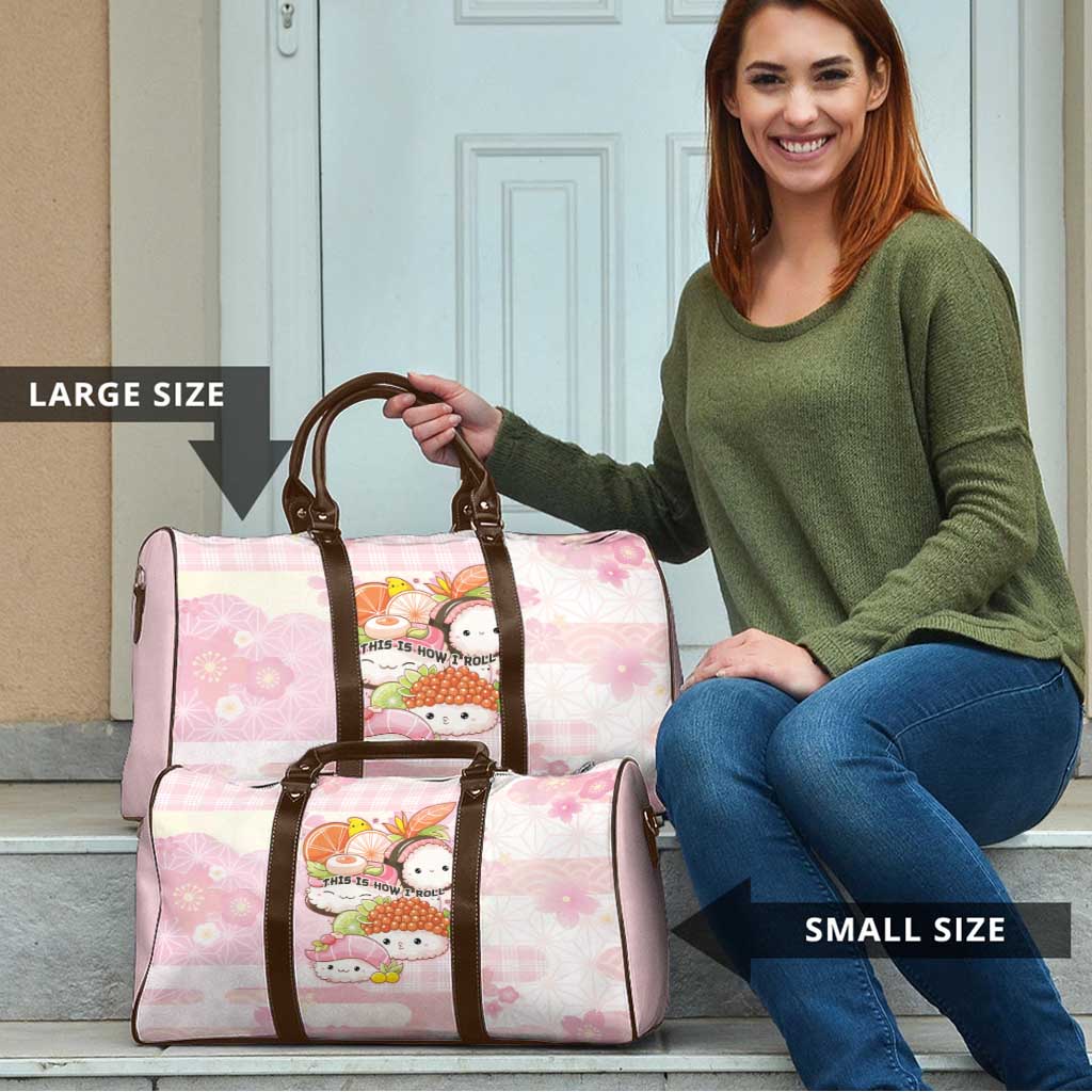 Japanese Kawaii Sushi Travel Bag Pink Wagara Palaka This Is How I Roll LT9 - Polynesian Pride