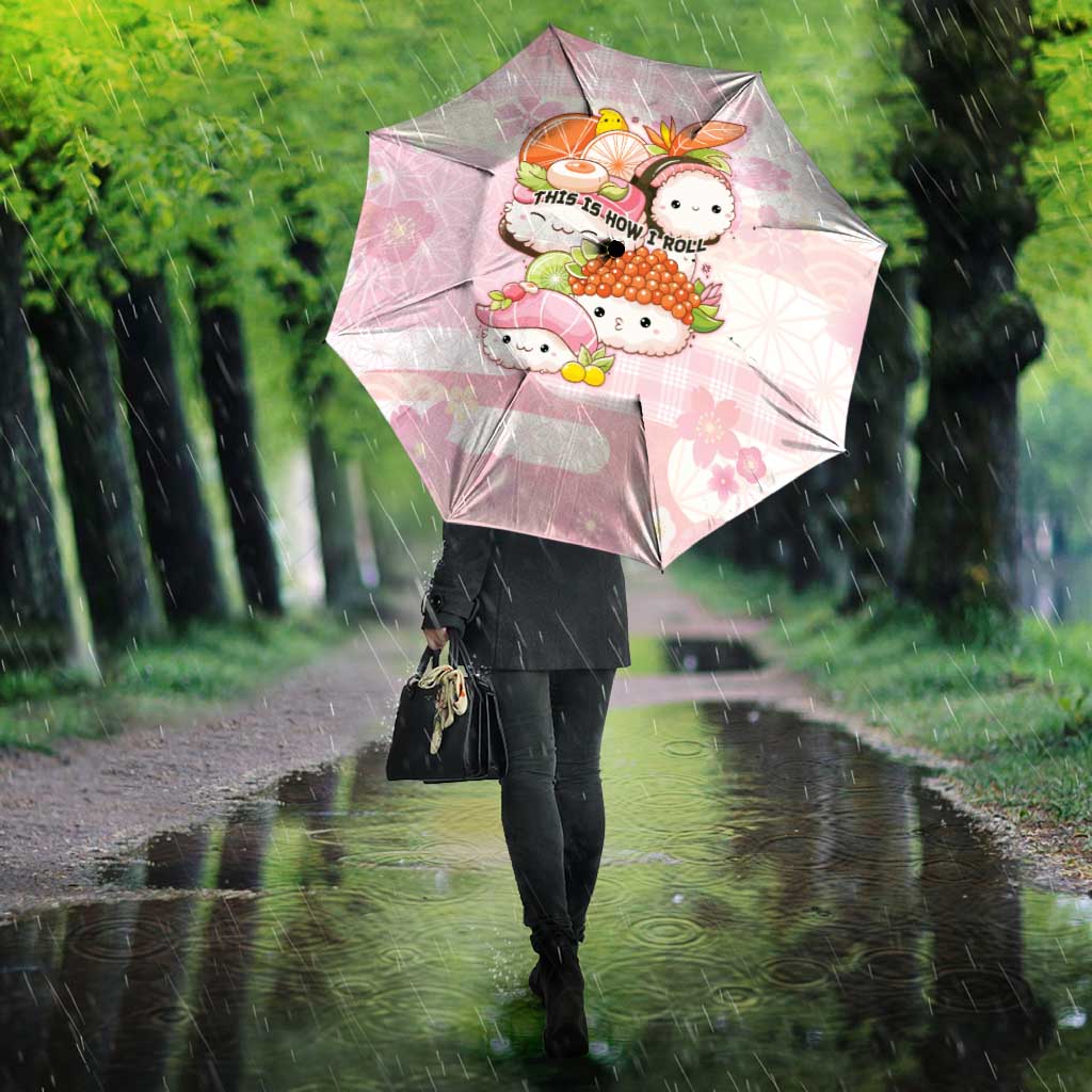 Japanese Kawaii Sushi Umbrella Pink Wagara Palaka This Is How I Roll LT9 - Polynesian Pride
