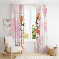 Japanese Kawaii Sushi Window Curtain Pink Wagara Palaka This Is How I Roll LT9 - Polynesian Pride