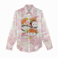 Personalized Japanese Kawaii Sushi Women Casual Shirt Pink Wagara Palaka This Is How I Roll LT9 - Polynesian Pride