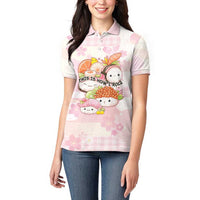 Personalized Japanese Kawaii Sushi Women Polo Shirt Pink Wagara Palaka This Is How I Roll LT9 - Polynesian Pride