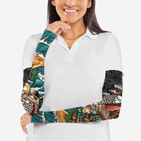 Personalized Japanese Koi Fish Ramen Arm Sleeves Tiki Surfing Wagara Hibiscus Pattern LT9 - Polynesian Pride