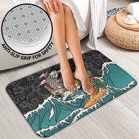 Personalized Japanese Koi Fish Ramen Bathroom Set Tiki Surfing Wagara Hibiscus Pattern LT9 - Polynesian Pride