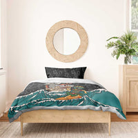 Personalized Japanese Koi Fish Ramen Bedding Set Tiki Surfing Wagara Hibiscus Pattern LT9 - Polynesian Pride