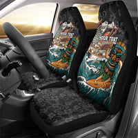 Personalized Japanese Koi Fish Ramen Car Seat Cover Tiki Surfing Wagara Hibiscus Pattern LT9 - Polynesian Pride