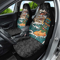 Personalized Japanese Koi Fish Ramen Car Seat Cover Tiki Surfing Wagara Hibiscus Pattern LT9 - Polynesian Pride